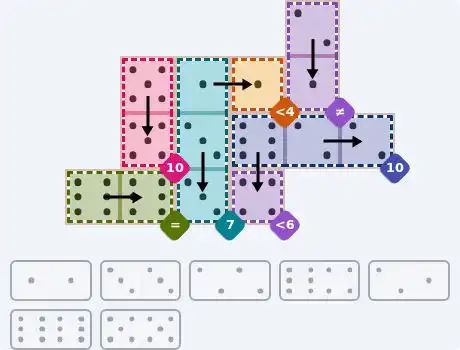 NYT Pips July 18, 2026 medium puzzle full solution grid with completed hints