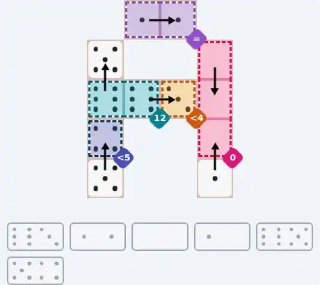 NYT Pips July 19, 2026 easy puzzle full solution grid with all hints completed
