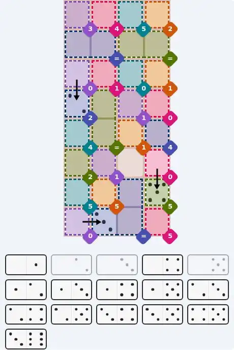 Pips hint for July 21, 2026 – hard level puzzle grid with critical first placements and strategy