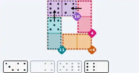 Pips hint for July 22, 2026 – easy level puzzle grid showing key first steps and strategy