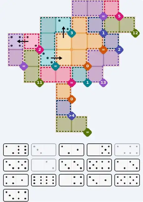Pips hint for July 22, 2026 – hard level puzzle grid with critical first placements and strategy