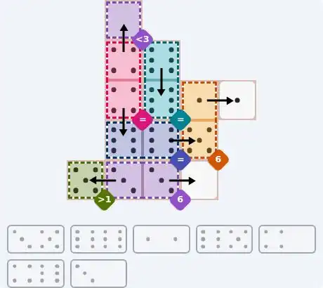 NYT Pips July 22, 2026 medium puzzle full solution grid with completed hints