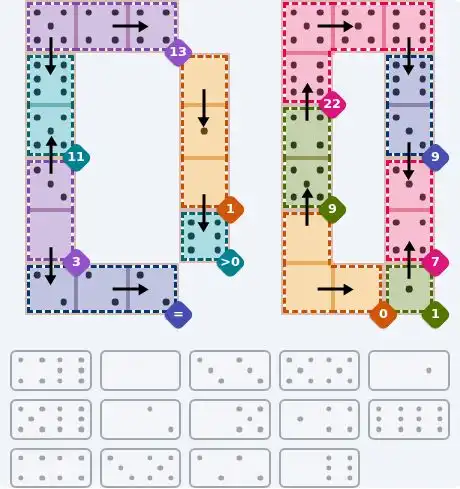 NYT Pips July 23, 2026 hard puzzle full solution grid showing final answer with hints