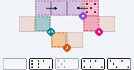 Pips hint for July 24, 2026 – easy level puzzle grid showing key first steps and strategy