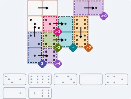 NYT Pips July 24, 2026 medium puzzle full solution grid with completed hints