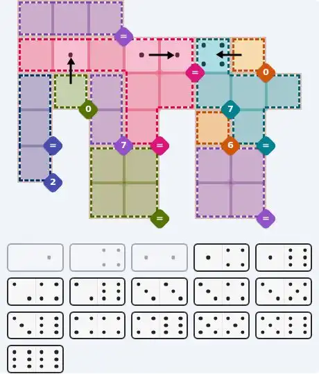 Pips hint for July 25, 2026 – hard level puzzle grid with critical first placements and strategy