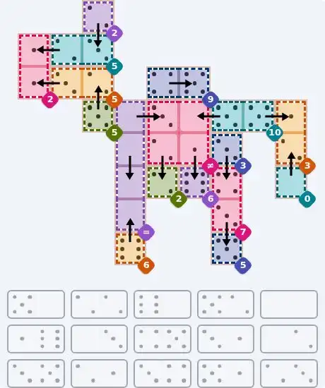 NYT Pips July 26, 2026 hard puzzle full solution grid showing final answer with hints