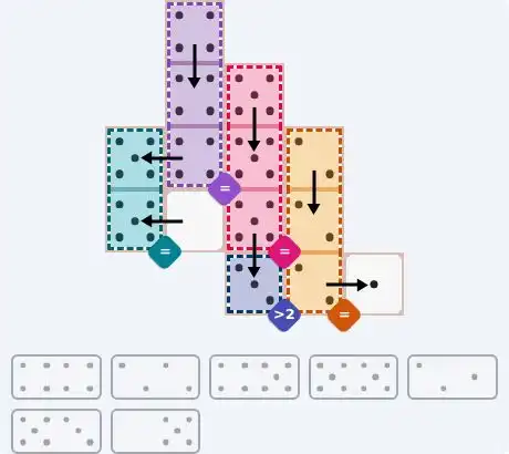 NYT Pips July 26, 2026 medium puzzle full solution grid with completed hints