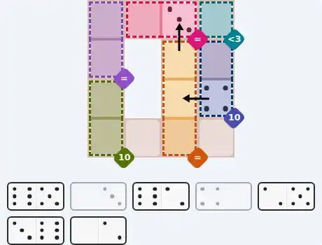 Pips hint for July 27, 2026 – medium level puzzle grid highlighting important moves and hints