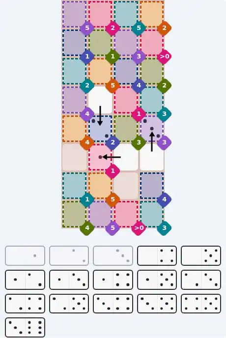 Pips hint for July 28, 2026 – hard level puzzle grid with critical first placements and strategy