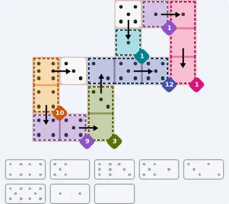 NYT Pips July 29, 2026 medium puzzle full solution grid with completed hints