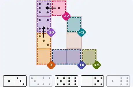 Pips hint for July 3, 2026 – easy level puzzle grid showing key first steps and strategy