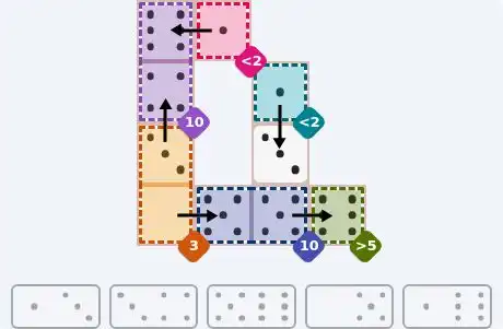 NYT Pips July 3, 2026 easy puzzle full solution grid with all hints completed