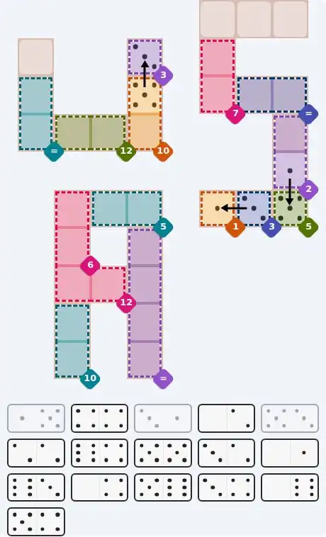 Pips hint for July 3, 2026 – hard level puzzle grid with critical first placements and strategy