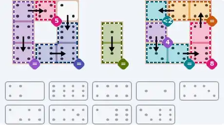 NYT Pips July 3, 2026 medium puzzle full solution grid with completed hints