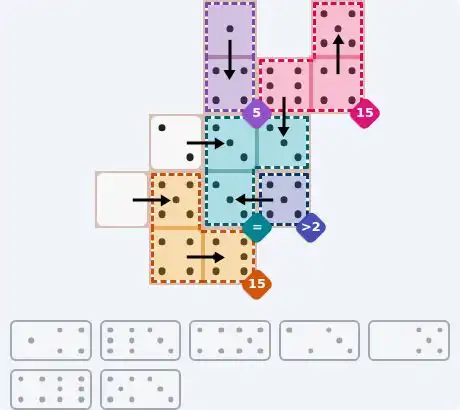 NYT Pips July 30, 2026 medium puzzle full solution grid with completed hints