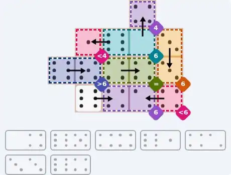 NYT Pips July 31, 2026 medium puzzle full solution grid with completed hints