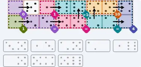 NYT Pips July 5, 2026 medium puzzle full solution grid with completed hints