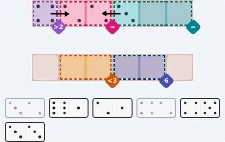Pips hint for July 6, 2026 – easy level puzzle grid showing key first steps and strategy