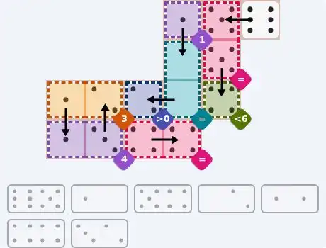 NYT Pips July 7, 2026 medium puzzle full solution grid with completed hints