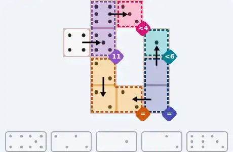 NYT Pips July 8, 2026 easy puzzle full solution grid with all hints completed