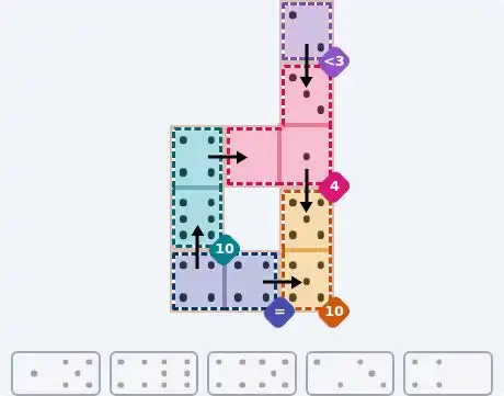 NYT Pips July 9, 2026 easy puzzle full solution grid with all hints completed