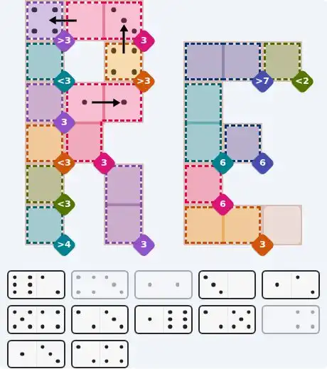 Pips hint for July 9, 2026 – hard level puzzle grid with critical first placements and strategy