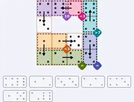 NYT Pips July 9, 2026 medium puzzle full solution grid with completed hints