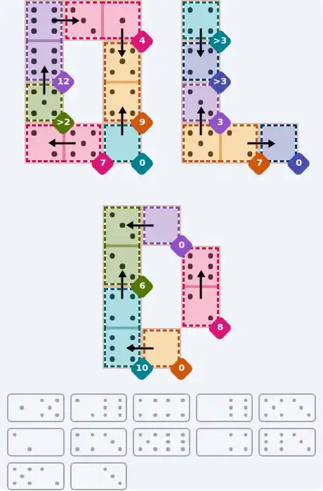 NYT Pips August 10, 2026 hard puzzle full solution grid showing final answer with hints