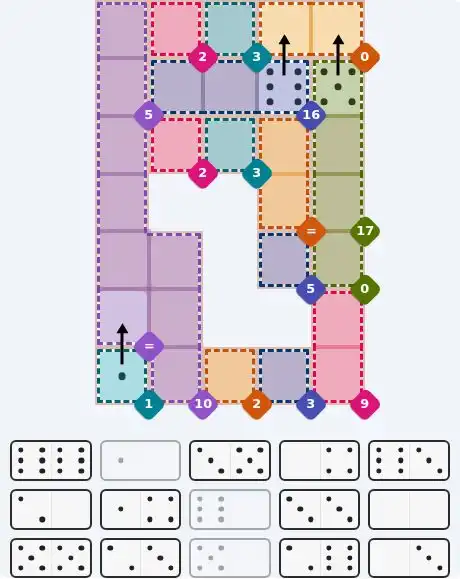 Pips hint for August 11, 2026 – hard level puzzle grid with critical first placements and strategy
