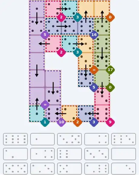 NYT Pips August 11, 2026 hard puzzle full solution grid showing final answer with hints