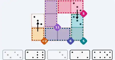 Pips hint for August 12, 2026 – easy level puzzle grid showing key first steps and strategy
