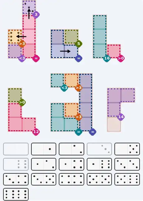 Pips hint for August 12, 2026 – hard level puzzle grid with critical first placements and strategy