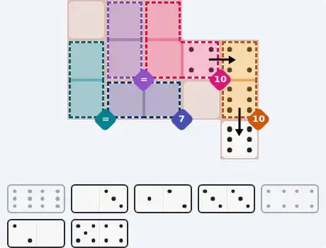 Pips hint for August 13, 2026 – medium level puzzle grid highlighting important moves and hints