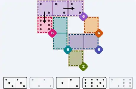 Pips hint for August 14, 2026 – easy level puzzle grid showing key first steps and strategy