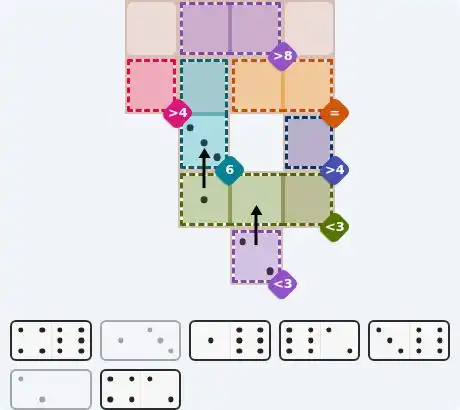 Pips hint for August 15, 2026 – medium level puzzle grid highlighting important moves and hints