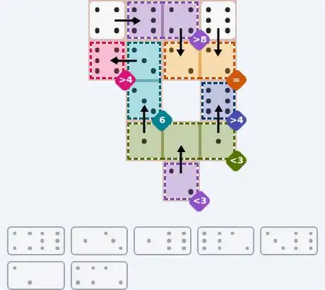 NYT Pips August 15, 2026 medium puzzle full solution grid with completed hints