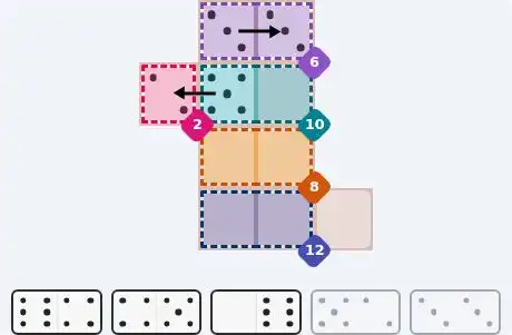 Pips hint for August 16, 2026 – easy level puzzle grid showing key first steps and strategy