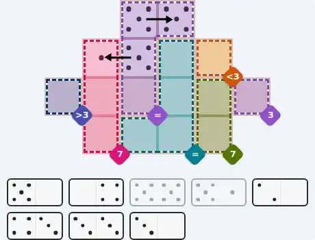 Pips hint for August 16, 2026 – medium level puzzle grid highlighting important moves and hints
