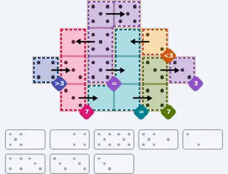 NYT Pips August 16, 2026 medium puzzle full solution grid with completed hints