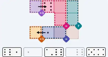 Pips hint for August 17, 2026 – easy level puzzle grid showing key first steps and strategy