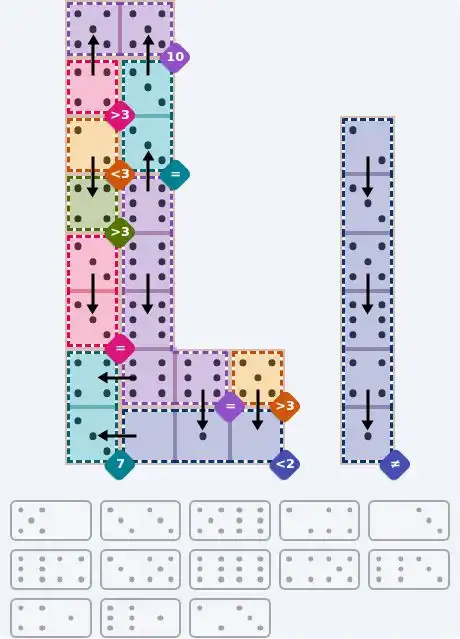 NYT Pips August 19, 2026 hard puzzle full solution grid showing final answer with hints