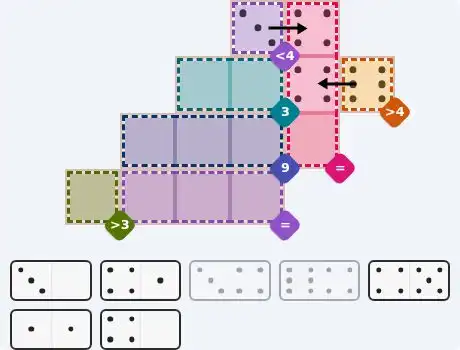 Pips hint for August 19, 2026 – medium level puzzle grid highlighting important moves and hints