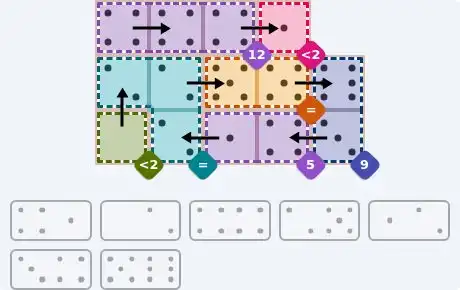 NYT Pips August 20, 2026 medium puzzle full solution grid with completed hints