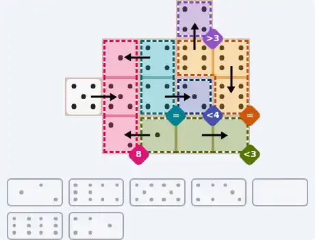 NYT Pips August 21, 2026 medium puzzle full solution grid with completed hints