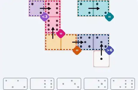 NYT Pips August 22, 2026 easy puzzle full solution grid with all hints completed