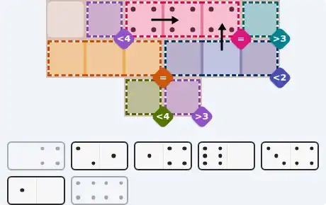 Pips hint for August 22, 2026 – medium level puzzle grid highlighting important moves and hints