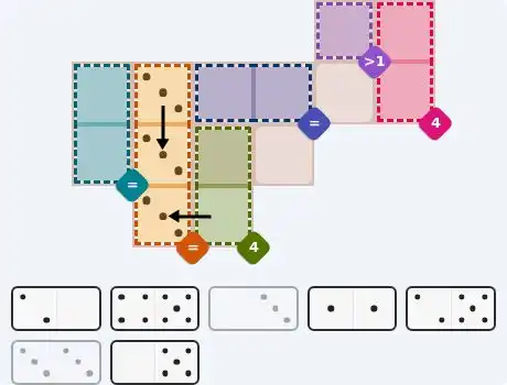 Pips hint for August 23, 2026 – medium level puzzle grid highlighting important moves and hints