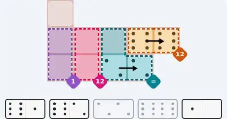 Pips hint for August 24, 2026 – easy level puzzle grid showing key first steps and strategy