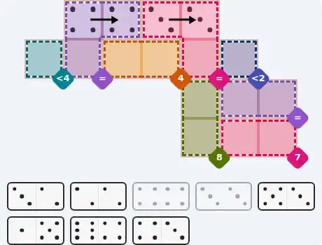 Pips hint for August 24, 2026 – medium level puzzle grid highlighting important moves and hints